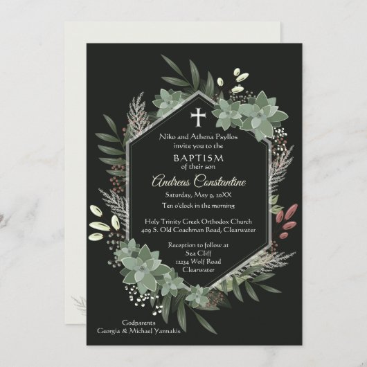 Andreas Uitnodiging Eén (Voorkant / Achterkant)