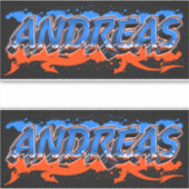 Andreas Vorname Name Graffiti Aufkleber Sticker (Voorkant)
