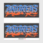 Andreas Vorname Name Graffiti Aufkleber Sticker (Vel)