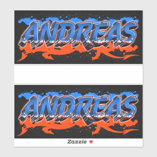 Andreas Vorname Name Graffiti Aufkleber Sticker (Vel)