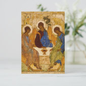 Andrei Rublev Heilige Trinity Icon Orthodoxe relig Bedankkaart (Staand voorkant)
