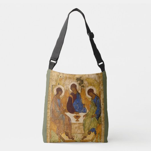Andrei Rublev Heilige Trinity Icon Orthodoxe relig Crossbody Tas (Voorkant)