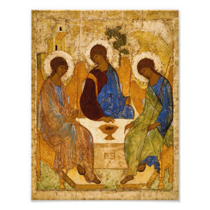 Andrei Rublev Heilige Trinity Icon Orthodoxe relig Foto Afdruk