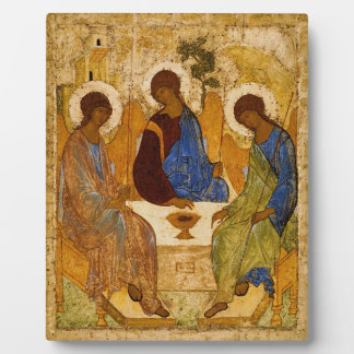 Andrei Rublev Heilige Trinity Icon Orthodoxe relig Fotoplaat