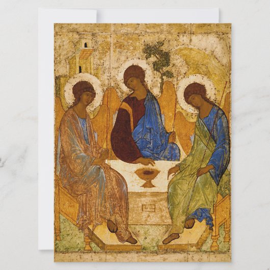 Andrei Rublev Heilige Trinity Icon Orthodoxe relig Kaart (Voorkant)