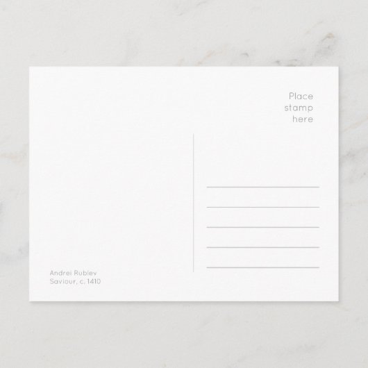 Andrei Rublev Het Savior Christus Redeemer Pictogr Briefkaart (Achterkant)