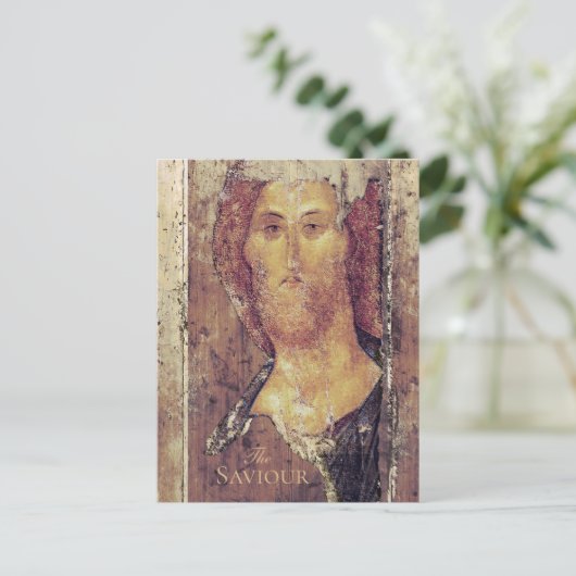 Andrei Rublev Het Savior Christus Redeemer Pictogr Briefkaart (Staand voorkant)