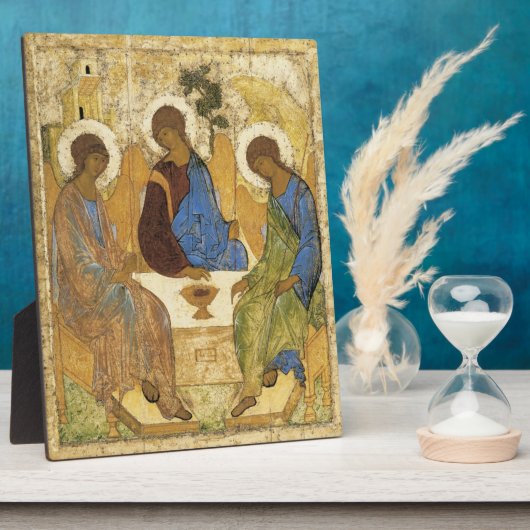 Andrei Rublev Iconic Trinity Angels Abraham Bijbel Fotoplaat (Zijkant)
