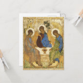 Andrei Rublev Iconic Trinity Angels Abraham Bijbel Kaart (Voorkant / Achterkant in situ)