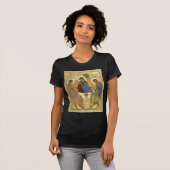 Andrei Rublev Iconic Trinity Angels Abraham Bijbel T-shirt (Voorkant volledig)
