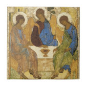 Andrei Rublev Iconic Trinity Angels Abraham Bijbel Tegeltje (Voorkant)
