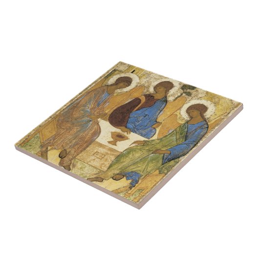 Andrei Rublev Iconic Trinity Angels Abraham Bijbel Tegeltje (Zijkant)
