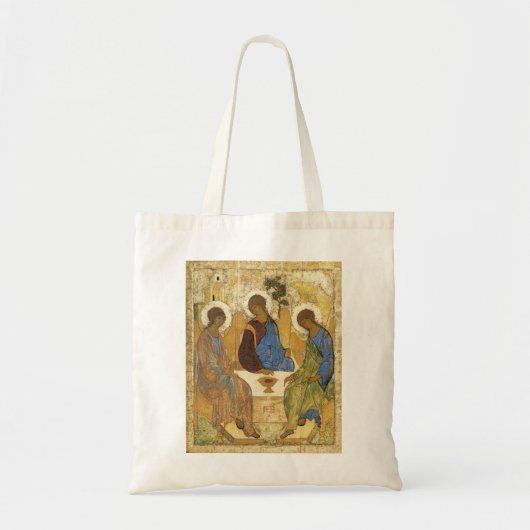 Andrei Rublev Iconic Trinity Angels Abraham Bijbel Tote Bag (Voorkant)