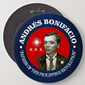 Andres Bonifacio Ronde Button 6,0 Cm (Voorkant /achterkant)