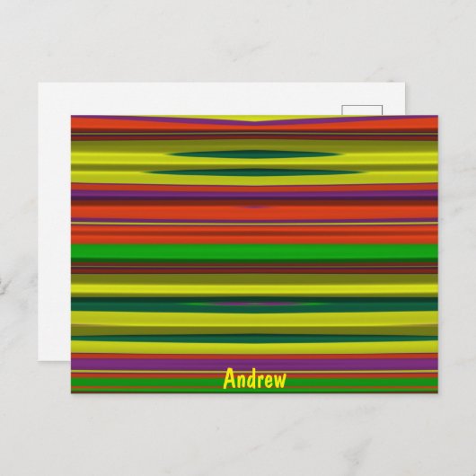 ANDREW ~ 3D Design Pattern ~ Kerstkleuren~ Briefkaart (Voorkant / Achterkant)