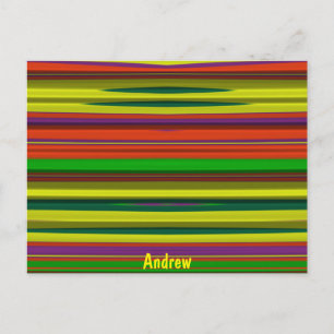 ANDREW ~ 3D Design Pattern ~ Kerstkleuren~ Briefkaart