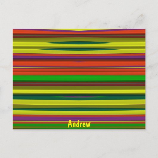 ANDREW ~ 3D Design Pattern ~ Kerstkleuren~ Briefkaart (Voorkant)