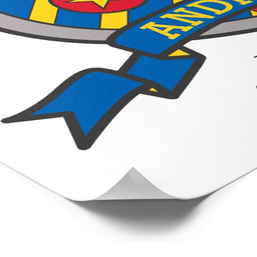 Andrew boys noemden heraldry shield poster (Hoek)
