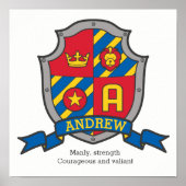 Andrew boys noemden heraldry shield poster (Voorkant)