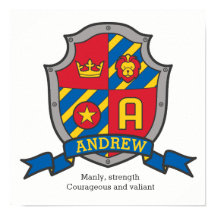 Andrew boys noemden heraldry shield poster