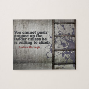 Andrew Carnegie Inspirerend Quote "Push up" Legpuzzel