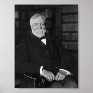Andrew Carnegie woonde in een bibliotheek Poster