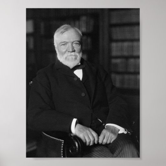 Andrew Carnegie woonde in een bibliotheek Poster (Voorkant)
