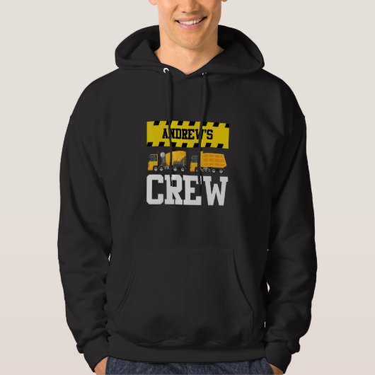 Andrew Construction Crew Custom Dumptruck Tru Hoodie (Voorkant)
