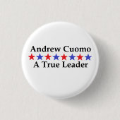Andrew Cuomo A True Leader Ronde Button 3,2 Cm (Voorkant)