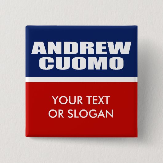 ANDREW CUOMO FOR GOVERNOR VIERKANTE BUTTON 5,1 CM (Voorkant)