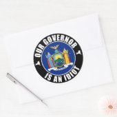 Andrew Cuomo is een idioot Ronde Sticker (Envelop)