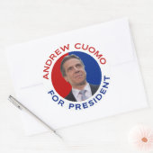 Andrew Cuomo voor President Ronde Sticker (Envelop)