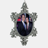 Andrew en Chris Cuomo Tin Sneeuwvlok Ornament (Links)