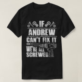 ANDREW Gift Name Fi it Funny Birthday Personated T-shirt (Design voorkant)