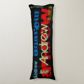 Andrew Herhalende naam met 6 letters Body Pillow 2 Lichaamskussen (Voorkant Verticaal)