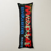 Andrew Herhalende naam met 6 letters Body Pillow 2 Lichaamskussen (Achterkant (Verticaal))