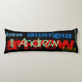 Andrew Herhalende naam met 6 letters Body Pillow 2 Lichaamskussen (Voorkant)
