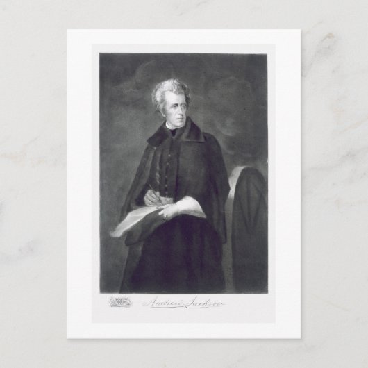 Andrew Jackson, 7e President van de Verenigde Stat Briefkaart (Voorkant)