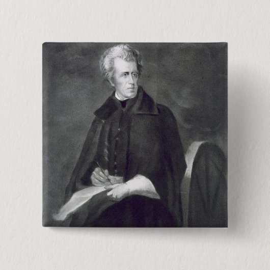 Andrew Jackson, 7e President van de Verenigde Stat Vierkante Button 5,1 Cm (Voorkant)