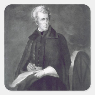 Andrew Jackson, 7e President van de Verenigde Stat Vierkante Sticker