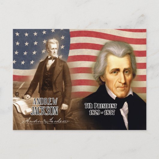Andrew Jackson - 7e President van de VS Briefkaart (Voorkant)