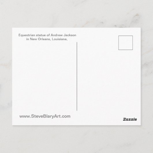 Andrew Jackson Briefkaart (Achterkant)