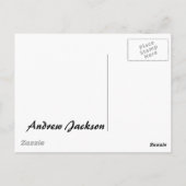 Andrew Jackson Briefkaart (Achterkant)