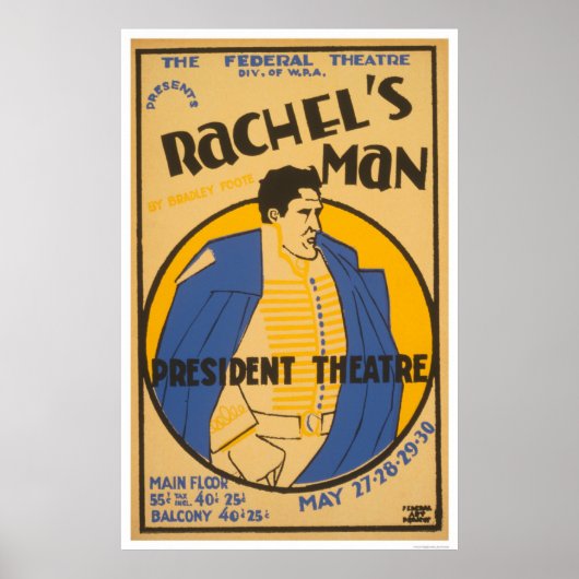 Andrew Jackson Drama 1937 WPA Poster (Voorkant)