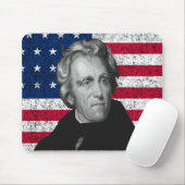 Andrew Jackson en de Amerikaanse vlag Muismat (Met muis)