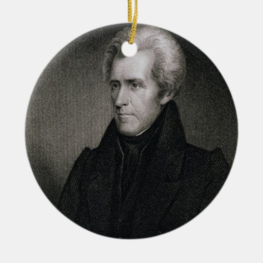 Andrew Jackson (graving) Keramisch Ornament (Voorkant)