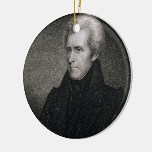 Andrew Jackson (graving) Keramisch Ornament (Links)