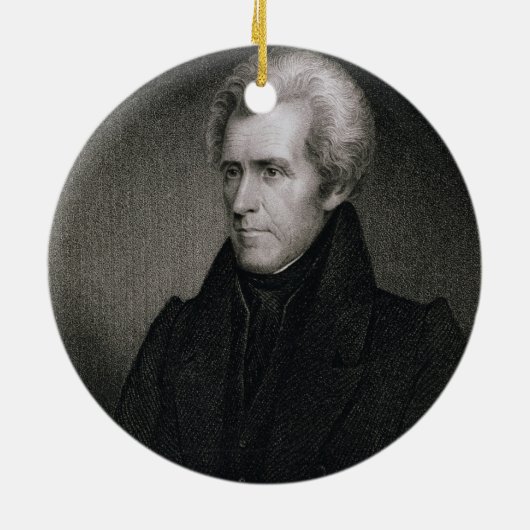 Andrew Jackson (graving) Keramisch Ornament (Achterkant)