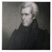 Andrew Jackson (graving) Tegeltje (Voorkant)