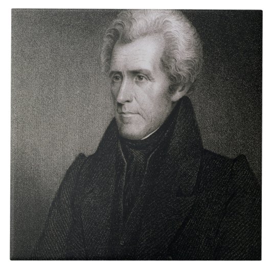 Andrew Jackson (graving) Tegeltje (Voorkant)